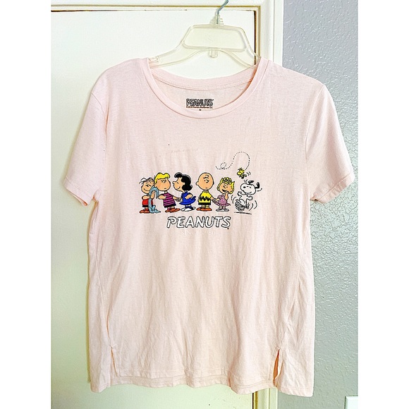 Peanuts / Snoopy & Friends pink tee tshirt top M - Picture 1 of 4